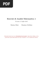 Esercizi Analisi 1