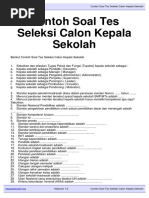 Contoh Soal Tes Seleksi Calon Kepala Sekolah