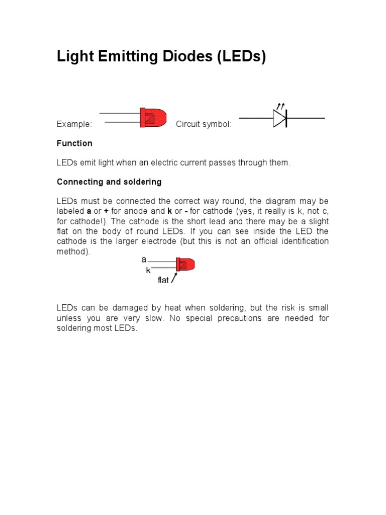 Light Emitting Diodes | PDF | Light Emitting Diode | Series And ...