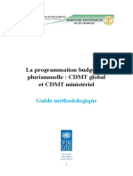La Programmation Budgétaire Pluriannuelle: CDMT Global Et CDMT Ministériel