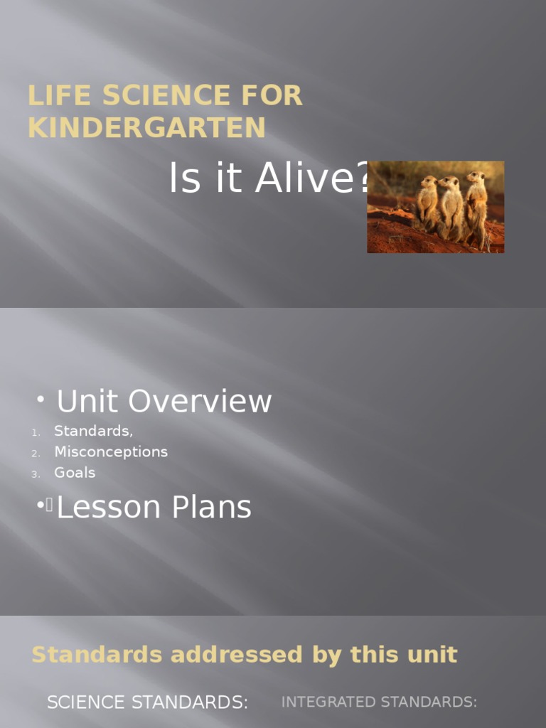 Life Science Unit PDF Educational Assessment Lesson Plan