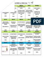 Menú Del 29 de Febrer a l'1 d'Abril de 2016