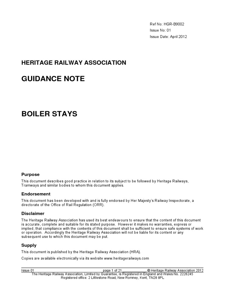 HGR B9002 Is01 Boiler Stays PDF Steam Screw