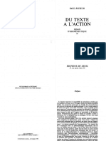 (Collection Esprit) Paul Riceur-Du Texte a l'Action -Editions Du Seuil (1986)