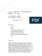 Electronic Literature: What Is It?
