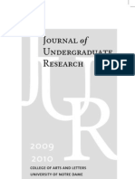 Information On The Journal of Undergraduate Research 2009-2010