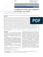 Solitary Giant Neurofibroma of The Neck Subjected To Photodynamic Therapy: Case Study