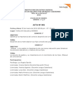 Acta y Documentos Escuela de Padres