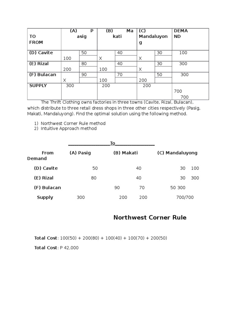 Optimal Transportation Cost Analysis | PDF