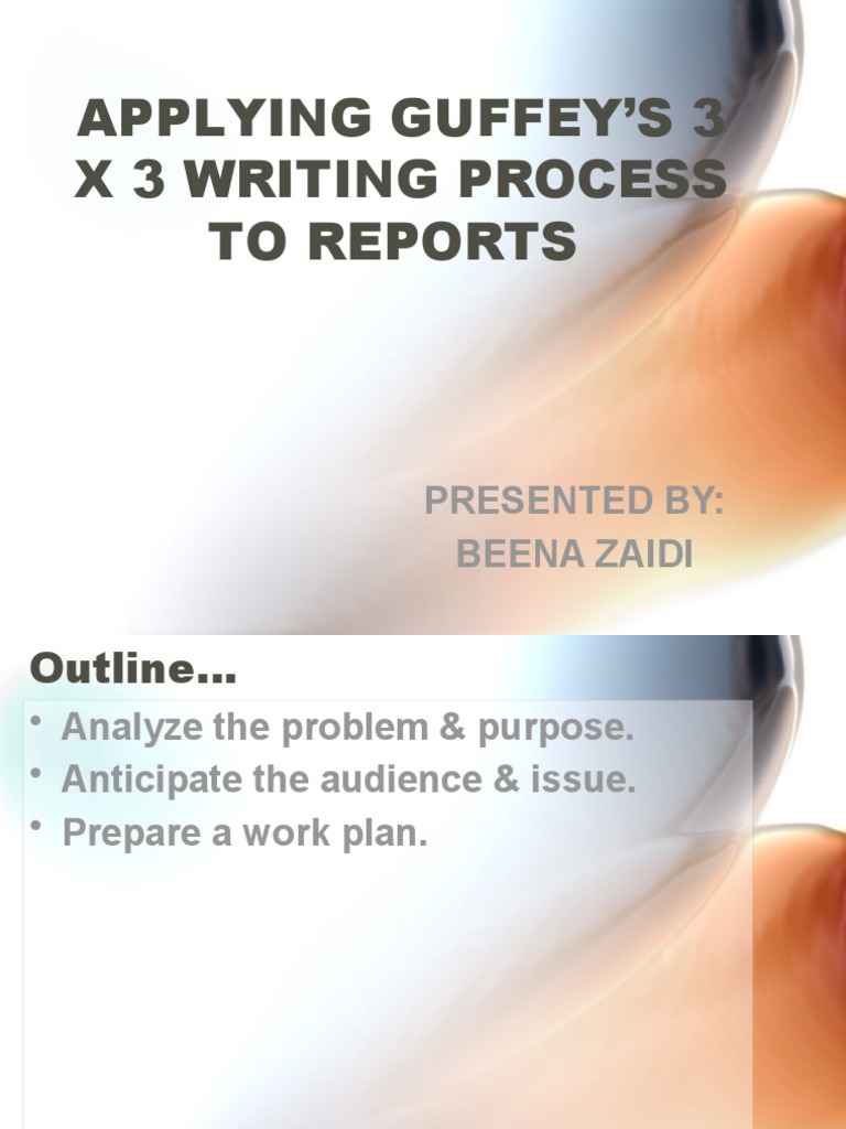 Guffey’s 3x3 Writing Process for Reports | PDF | Business | Self ...
