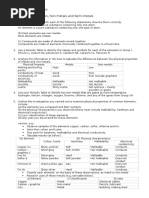 Elements - Metals, Non-metals and Semi-metals