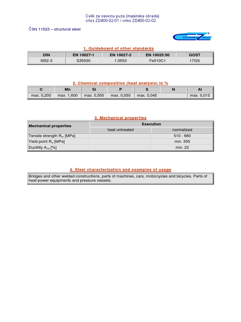 Structural Steel Specifications | PDF