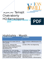 ASM:Mr Tamajit Chakraborty HQ:Barrackpore: Monthly Business Review: June 2014