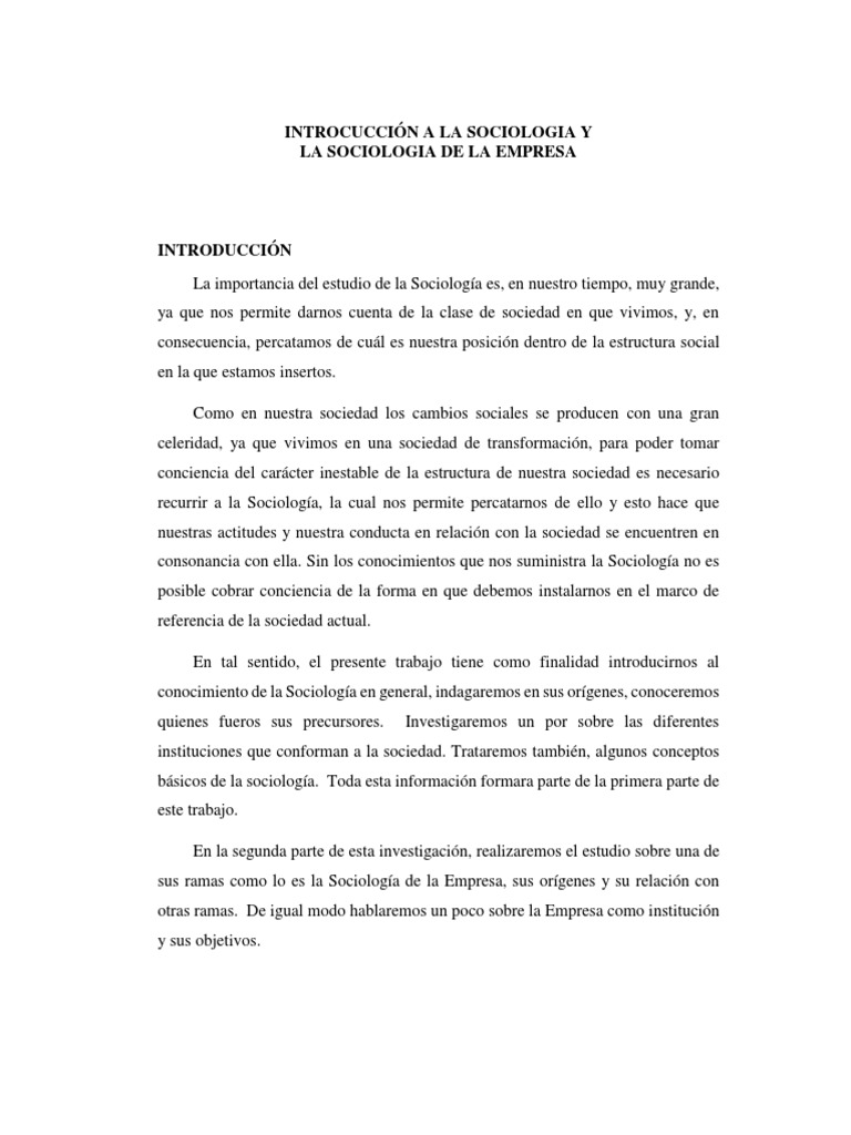 Introduccion A La Sociologia | PDF | Sociología | Emile Durkheim
