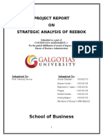Project Report ON Strategic Analysis of Reebok