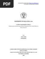 Download EKSPERIMEN FISIKA SINAR KATODA  MUATAN ELEKTRON by ABDUS SOLIHIN SN30100350 doc pdf