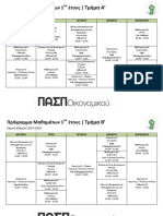 Πρόγραμμα Μαθημάτων A Έτους