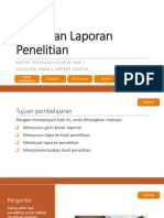 Penulisan Laporan Penelitian