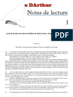 "Le Morte DArthur": Notes de Lecture Volet 125