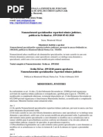 Nomenclatorul Specializarilor Expertizei Tehnice Judiciare in Romania