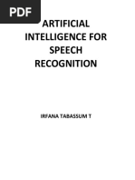 Download Artificial Intelligence for Speech Recognition by tabassumirfana SN30102999 doc pdf