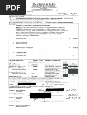 Contract Change Order No. 2 Redacted