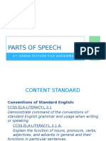 Parts of Speech: 3 Grade Picture File Assignment