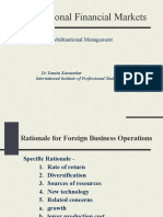 International Financial Markets: Multinational Management