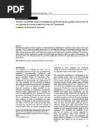 Download Genetic variability and correlation for yield and grain quality characters in rice by sabavani SN30104170 doc pdf