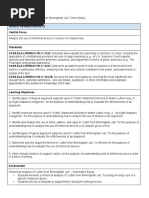 Sample Plan - Letter From Birmingham Jail