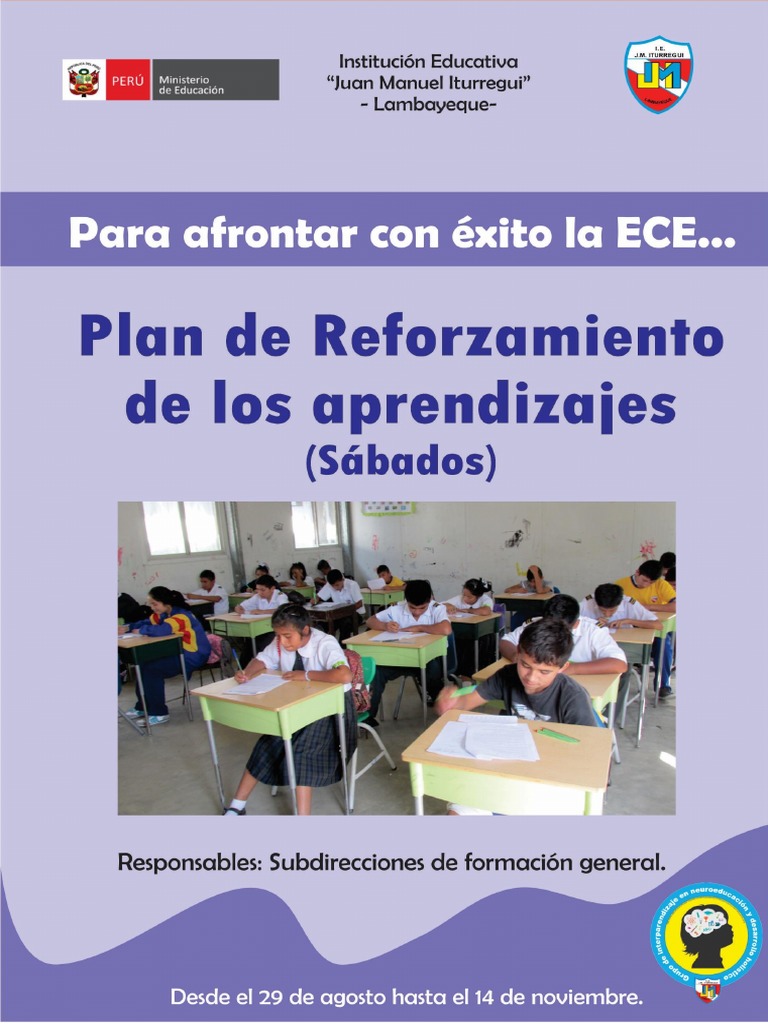 Plan de Reforzamiento de Aprendizajes | PDF | Educación Secundaria ...