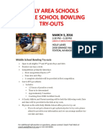 Holly Area Schools Middle School Bowling Try Out