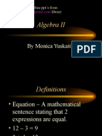 Algebra II: by Monica Yuskaitis