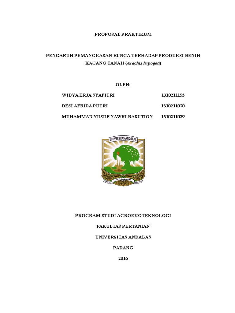 Pengaruh Pemangkasan Bunga  Pada Kacang  Tanah 