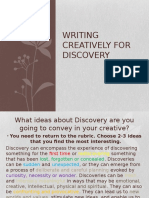 Writing Creatively for Discovery