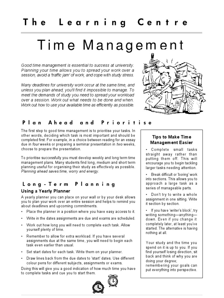 Time Management Time Management Psychology & Cognitive Science