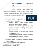 Cara Menggunakan Komputer Dengan Baik