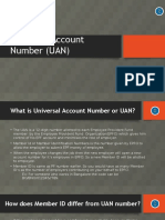 Universal Account Number and Registration of UAN