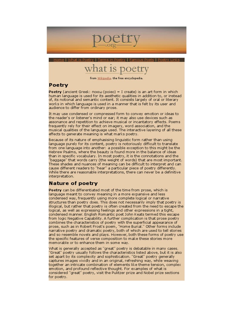 Poetry | PDF | English Poetry | Poetry