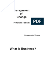 Management of Change: Prof Bharat Nadkarni