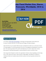 Photovoltaic Solar Panel Market Size, Shares, Strategies, and Forecasts, Worldwide, 2010 To 2016