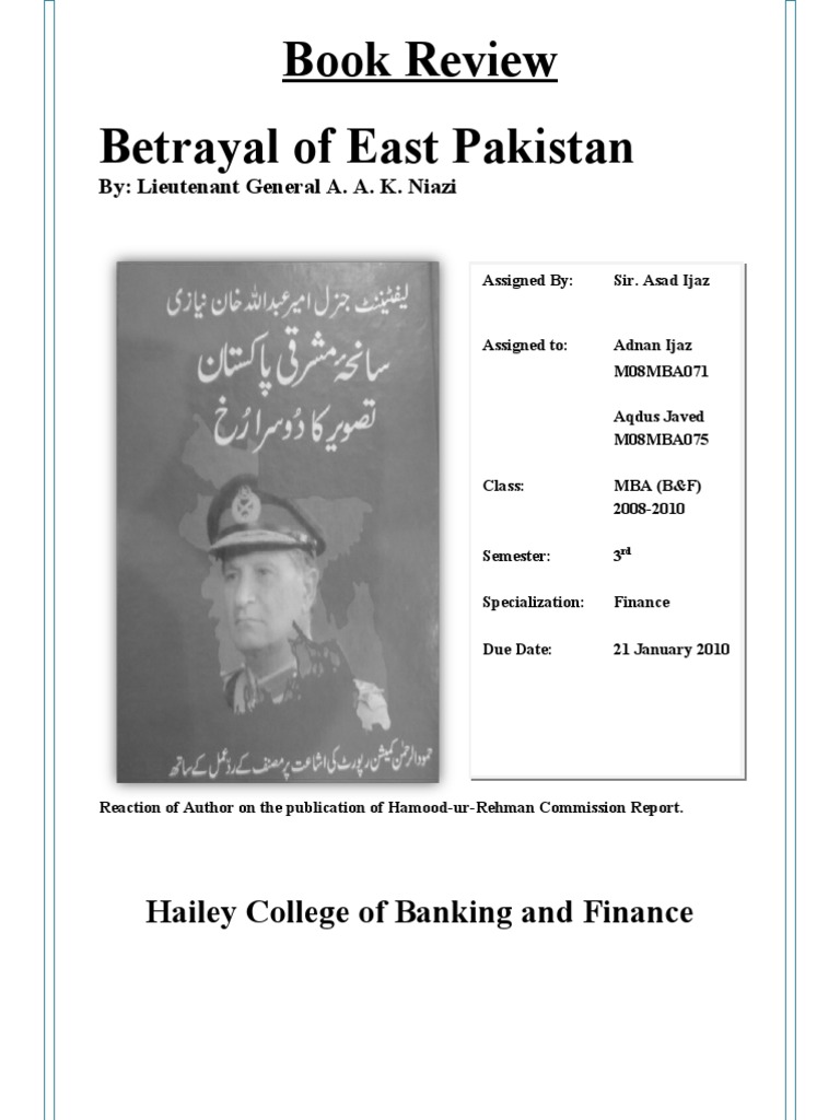 Niazi's Account of East Pakistan Surrender | PDF | Zulfikar Ali Bhutto ...