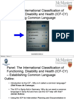 Panel: The International Classification of Functioning, Disability and Health (ICF-CY) - Establishing Common Language