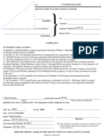 Contract v. Amount Claimed $: Complaint