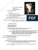 Curriculum Vitae Marija Mišić PDF Srpski