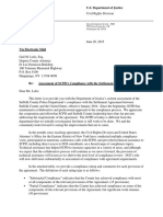 DOJ Response to SCPD Compliance Report (6/26/15)