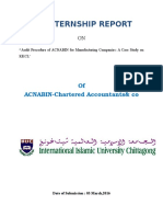 An Internship Report: of ACNABIN-Chartered Accountants& Co