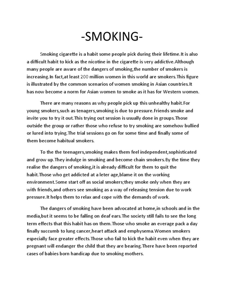 Smoking | PDF
