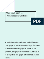 Graphing Radical Functions - D Range