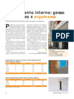 ORÇAMENTO REAL - Revestimento Interno Gesso Sobre Bloco x Argamassa